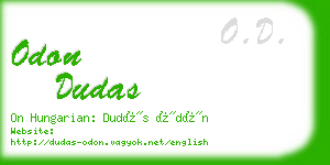 odon dudas business card